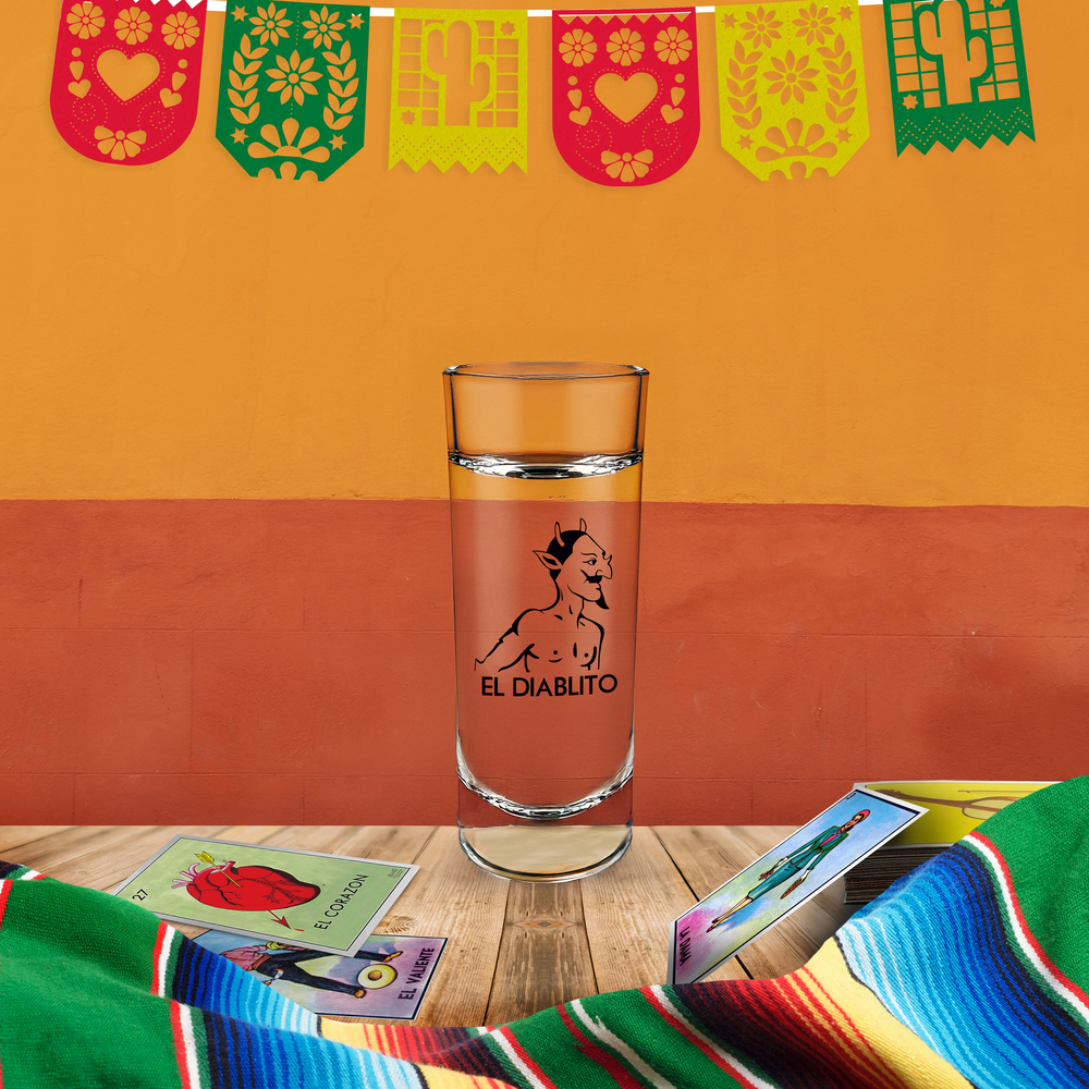 
                  
                    Vaso Tequilero "El Diablito" - Loteria Mexicana
                  
                